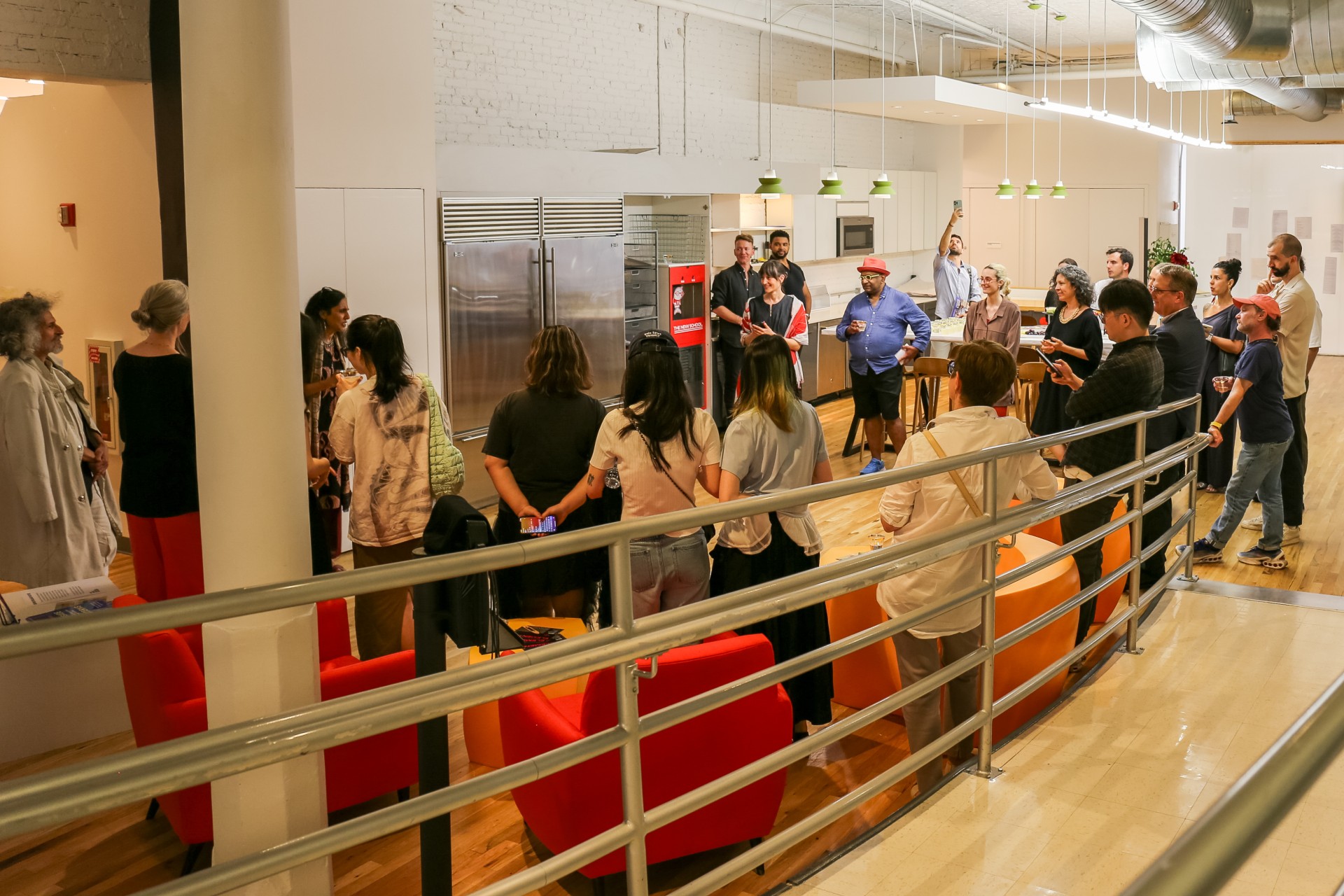 Inauguration of the Passage Patterns exhibition, where students from Parsons School of Design presented their textile works created in collaboration with IOM and Aquafil. Photo: Parsons MFA Textiles 2025/Jason Philip Greenberg